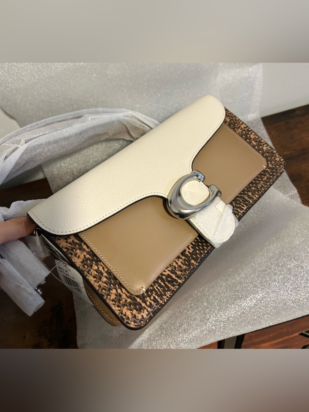 Coach Tabby Shoulder Bag 26 With Colorblock Snakeskin Detail